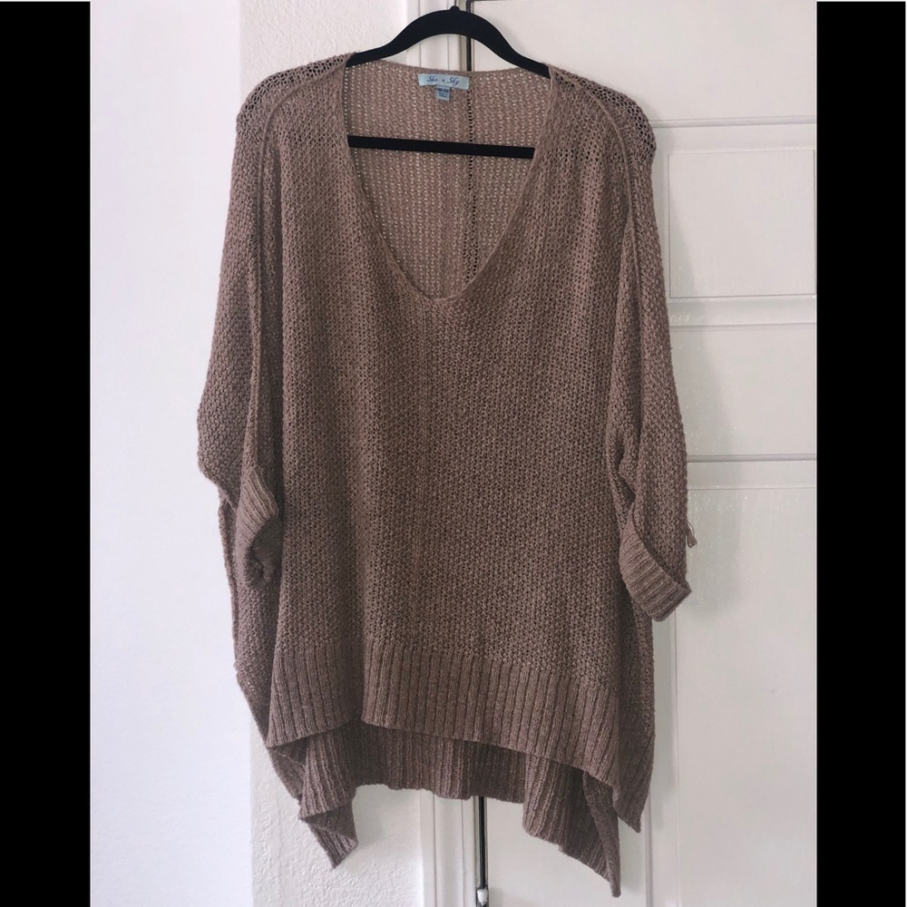 Scoop/V-neck Oversized Sweater